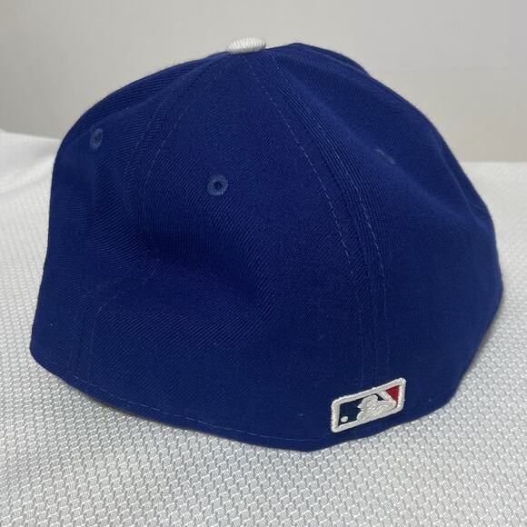 LA Dodgers Baseball Hat New Era 59Fifty Mens 7 3/8 Fitted Blue White MLB Cap NWT - Picture 4 of 7